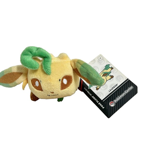 Leafeon Pokemon Center 2015 Kuttari Cutie Awake 6" Plush Toy Japan Rare w/ Tags - Picture 2 of 12